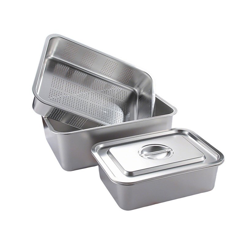 Stainless steel solid and perforated preparation pans